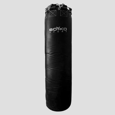 Боксерський мішок Boyko Sport №1 150х50 см 80-90 кг чорний фото 1