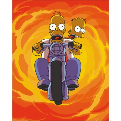 Картина по номерам Art Craft "Гомер и Барт на байке" 40х50см 10286-AC фото 1