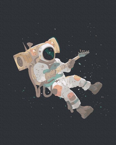 Картина за номерами BrushMe "Космонавт-рокер" 40х50см BS570 фото 1