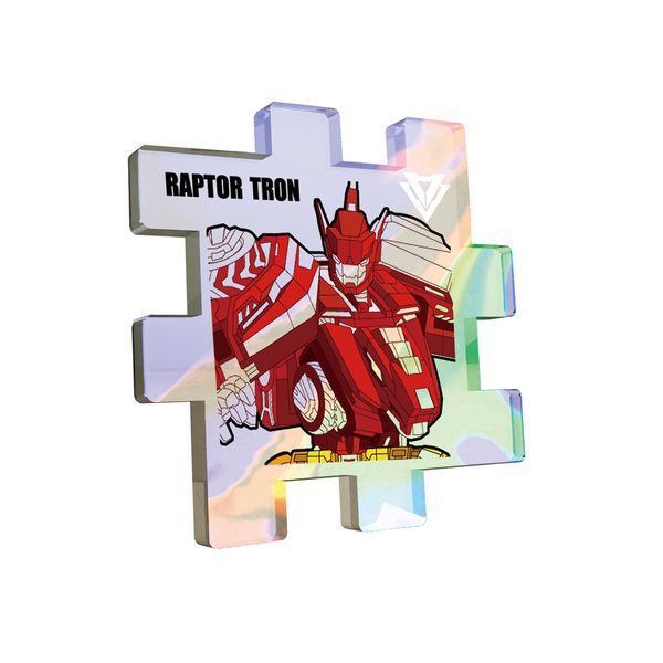 Робот-конструктор Dinoster Раптор Трон 44 элемента, готовая фигурка 10.5 см EU580881A-1 фото 4