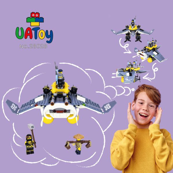Дитячий конструктор UAToy "Бій з бомбардувальником Мантою" серія Відважні ніндзя 392 деталей 28028 фото 5