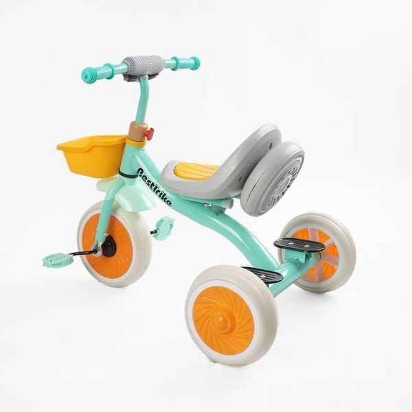 Детский трехколесный велосипед 10" Best Trike колеса EVA стальная рама световые и звуковые эффекты голубой укр BS-49151 фото 3