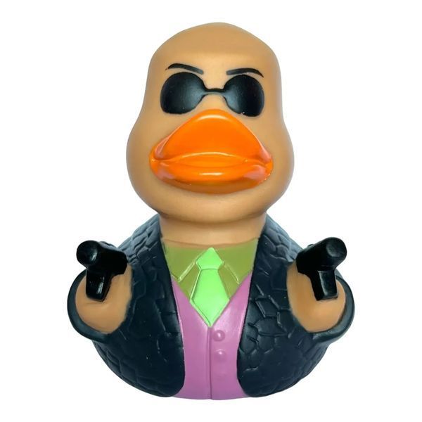 Стильна тематична гумова качечка FunnyDucks "Матриця Морфеус" L1326 фото 2