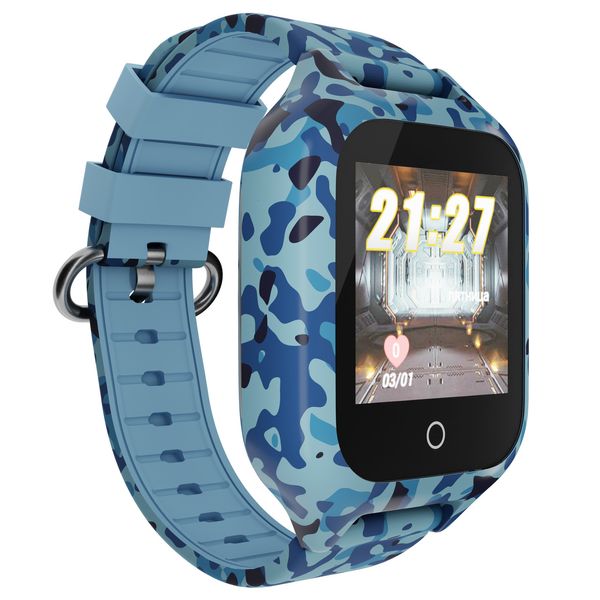 Детские водонепроницаемые GPS часы MYOX MX-72BLW (4G) камуфляж с видеозвонком фото 3