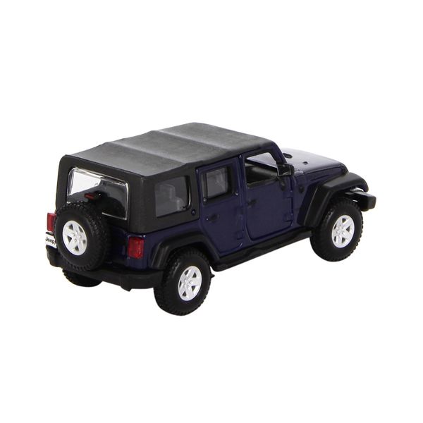 Металлическая модель авто Jeep Wrangler Unlimited Rubicon Ассорти зеленый металл, синий, 1:32 фото 2