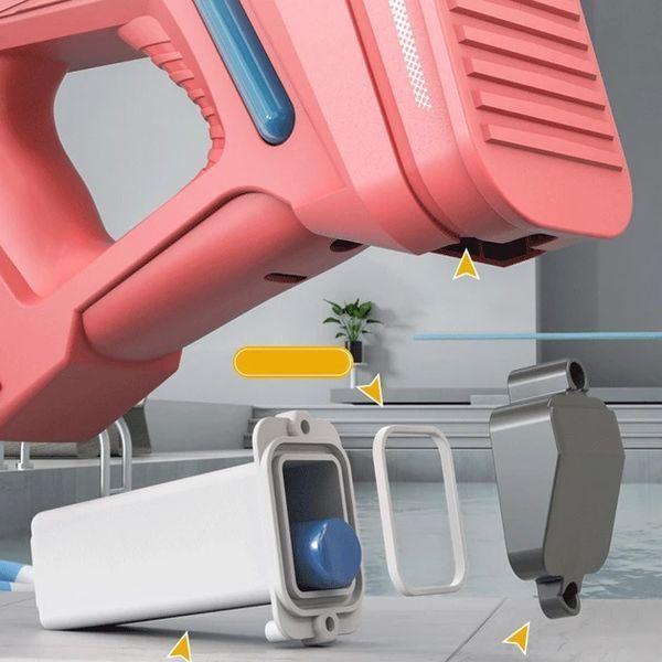 Потужний дитячий водяний бластер з акумулятором та ємним резервуаром Water Gun 9002A червоний фото 3