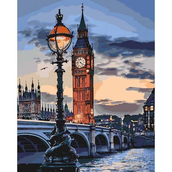 Картина за номерами Ідейка "Лондон в сутінках" 40х50см KHO3555 фото 1