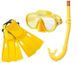 Набор для плавания Intex Мастер Класс 3в1 (ласты, маска, трубка) размер 37+ желтый 55655 фото 1