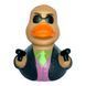Стильна тематична гумова качечка FunnyDucks "Матриця Морфеус" L1326 фото 2