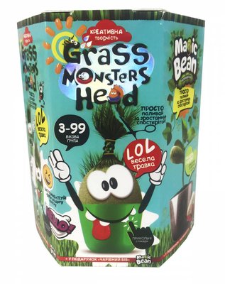 Набір для пророщування Danko Toys Grass Monsters Head (укр) GMH-01-07U фото 1
