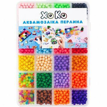 Мозаика развивающая "Аквамозаика XOKO Жемчужина" 3200 шариков 26 аксессуаров фото 1