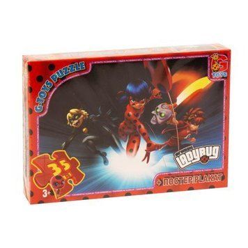Пазлы G-Toys "Леди Баг" 35 элементов + постер 21 х 30 см LB1001 фото 1