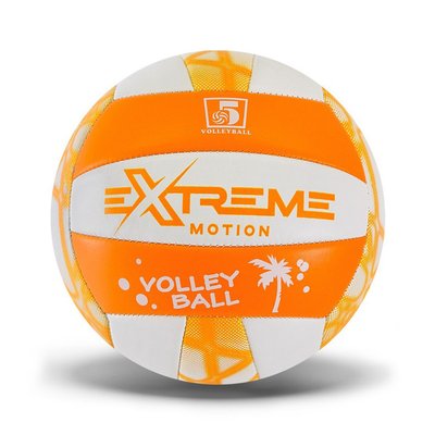 Волейбольний м'яч №5 Extreme Motion PVC діаметр 21 см помаранчевий VB24513 фото 1
