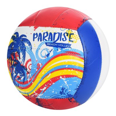 Волейбольний м'яч №5 Bambi діаметр 21 см PVC червоний із синім EV-3369 фото 1
