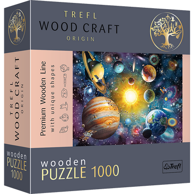 Фігурний дерев'яний пазл Trefl "Подорож Сонячною системою" 1000 елементів 52х38 см 20177 фото 1