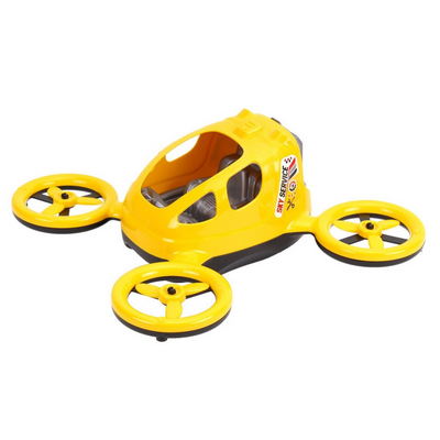 Іграшковий пластиковий квадрокоптер на коліщатках ТехноК 26 см жовтий 7969 фото 1