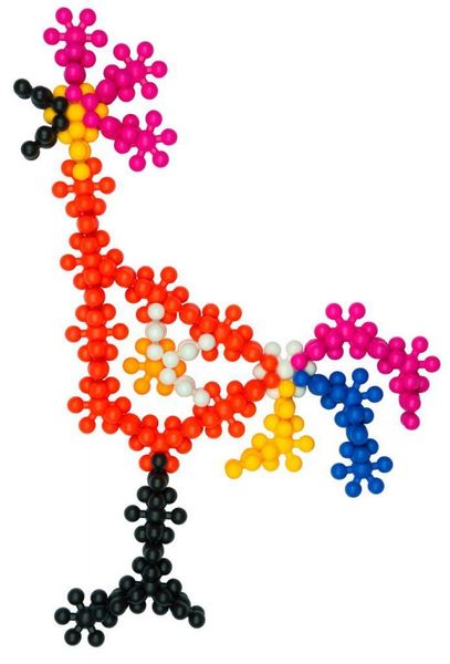Конструктор Шестилистник (Снежинка, Молекула) 200 шт 10 цветов фото 9