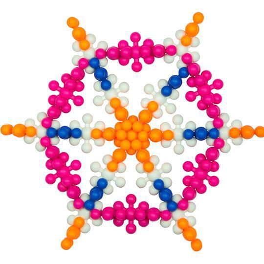Конструктор Шестилисник (Сніжинка, Молекула) 200 шт 10 кольорів фото 3
