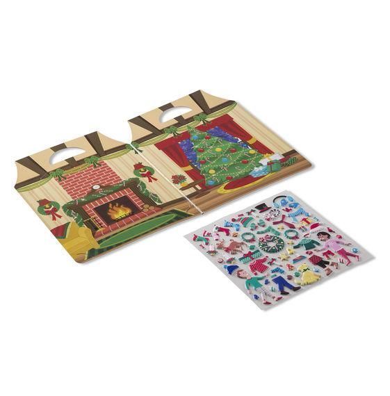 Об'ємні багаторазові наліпки з тематичним альбомом Melissa & Doug "Зимові забави" 63 наліпки MD18586 фото 2
