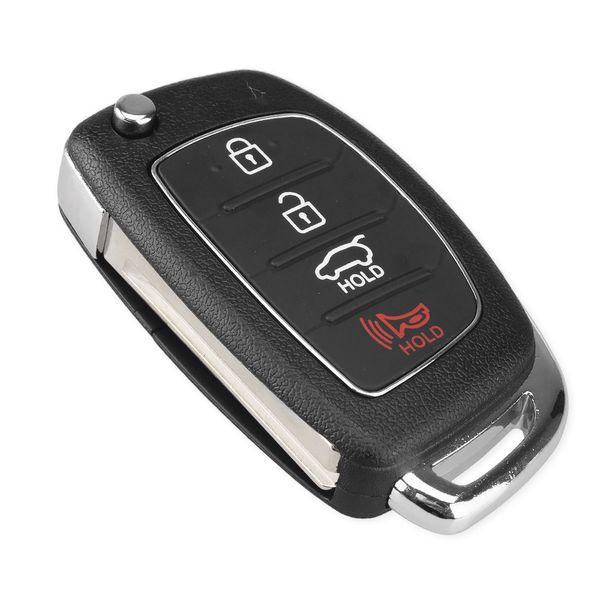 Силиконовый чехол для автомобильного флип-ключа Hyundai (Хюндай) косой 4 кн черный карбон фото 2