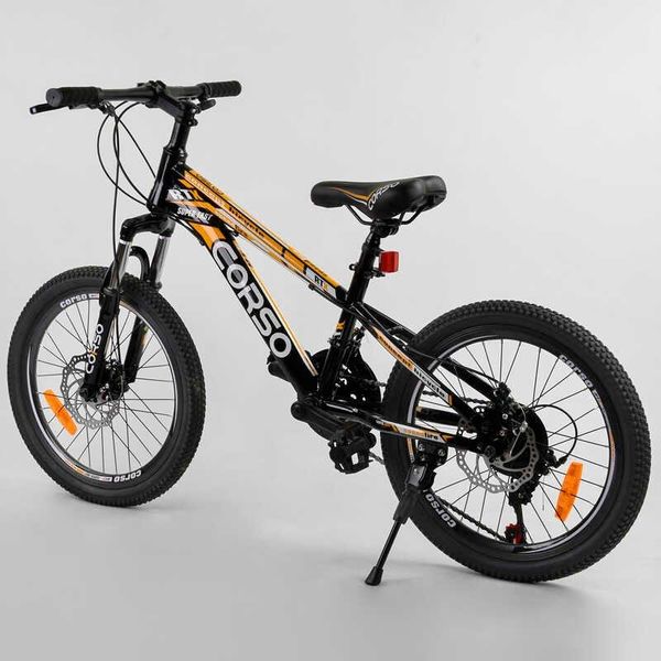 Велосипед підлітковий двоколісний 20" CORSO RTX чорно-оранжевий 98627 фото 3