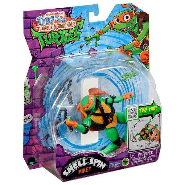 Ігрова фігурка Черепашки-ніндзя TMNT Панцирний вихор Майкі 11,5 см з нунчаками 83831 фото 6