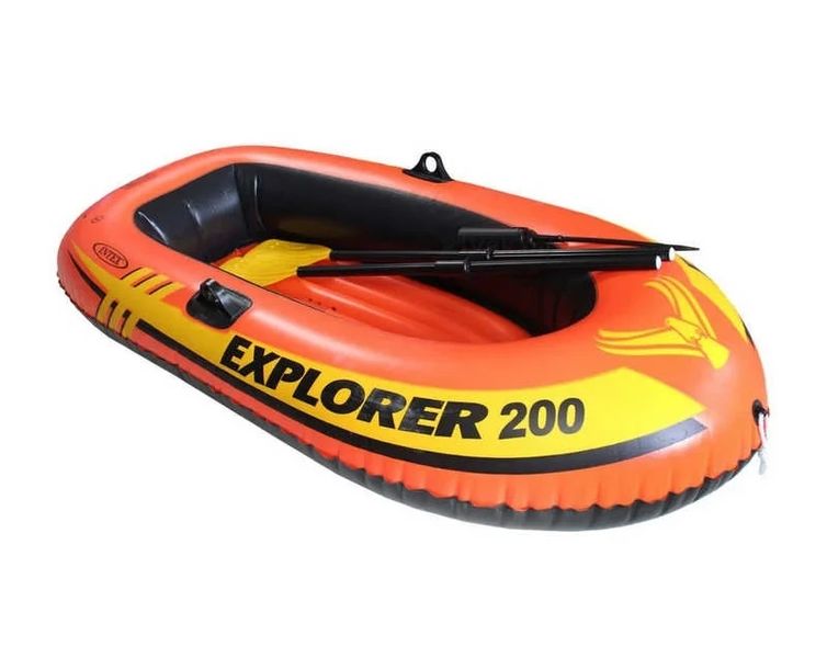 Двухместная надувная лодка Intex Explorer 200 185х94х41см с веслами и ручным насосом 58331 фото 5