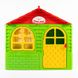 Пластиковый детский игровой домик Doloni с окнами и дверью 130х70х120 см зелёный с красным 02550/13 фото 3