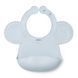 Детский нагрудник силиконовый для кормления 6м+ Babyono с застёжкой 30x28 см голубой фото 1