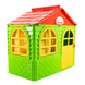 Пластиковый детский игровой домик Doloni с окнами и дверью 130х70х120 см зелёный с красным 02550/13 фото 1