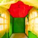 Пластиковый детский игровой домик Doloni с окнами и дверью 130х70х120 см зелёный с красным 02550/13 фото 4