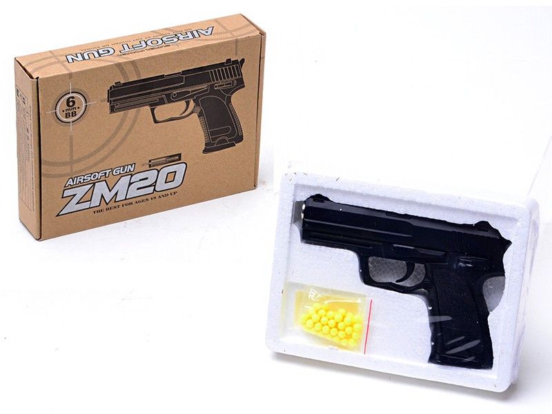 Іграшковий металевий пістолет на пластикових кульках 6мм CYMA ZM20 фото 3
