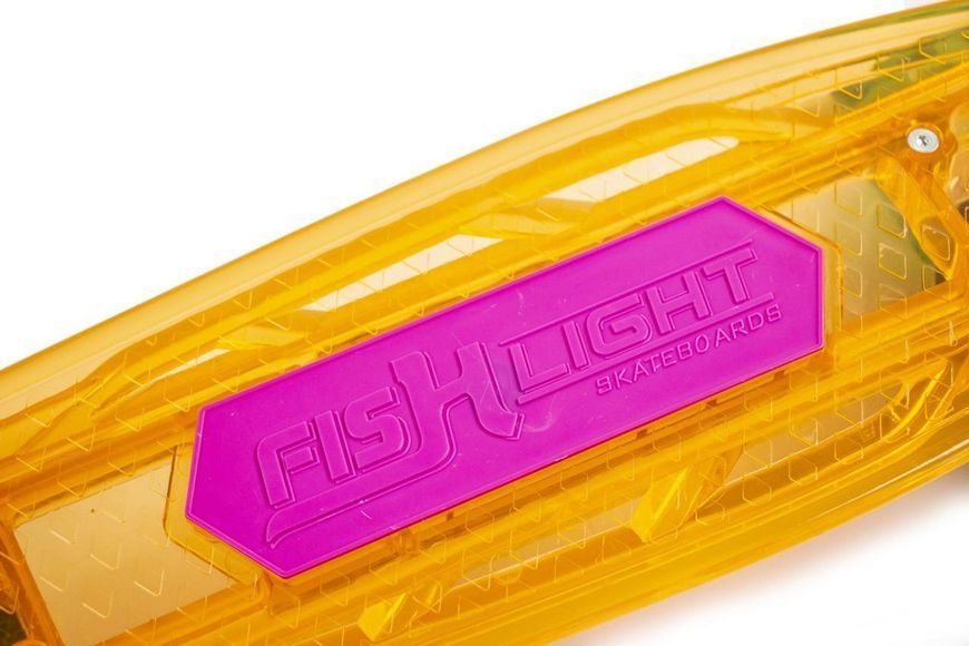 Пенні борд з підсвічуванням деки "Fish" музичний Bluetooth помаранчевий фото 5