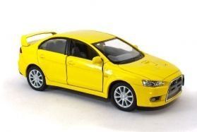 Іграшкова машинка Kinsmart Mitsubishi Lancer Evolution X, металева, масштаб 1:36, жовта KT5329W фото 1