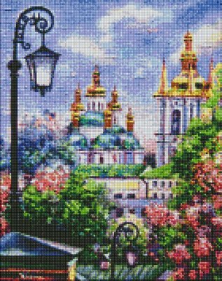 Алмазная мозаика Идейка "Киев золотоверхий весной" 40х50 см AMO7245 фото 1