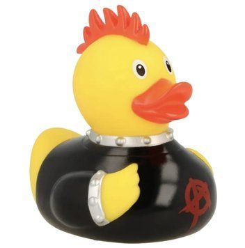Стильна тематична гумова качечка FunnyDucks "Панк" L1878 фото 1
