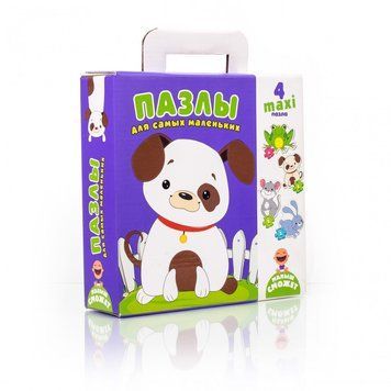 Набор детских пазлов Vladi Toys MAXI 4 в 1 "Собачка" (рус.) VT2901-06 фото 1