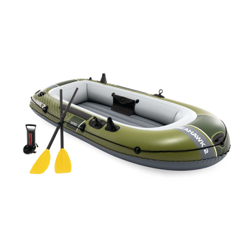 Двухместная надувная лодка Intex Seahawk 2, весла, насос 236x114x41см 66332 фото 1