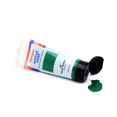 Художня глянсова акрилова фарба BrushMe колір "Темно-зелена" 60 мл TBA60020 фото 1