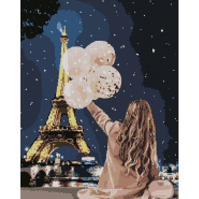 Алмазна мозаїка Ідейка "Незабутній вечір в Парижі" 40х50см AMO7048 фото 1