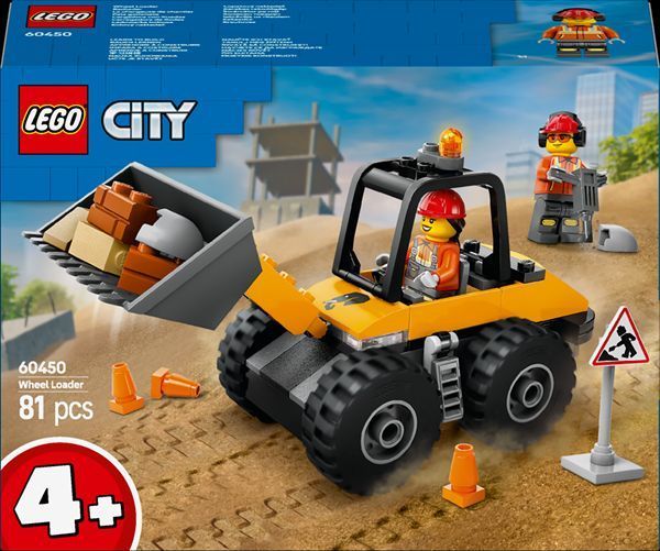 Конструктор LEGO City Желтый строительный автопогрузчик 81 деталь с 4 лет 60450 фото 2