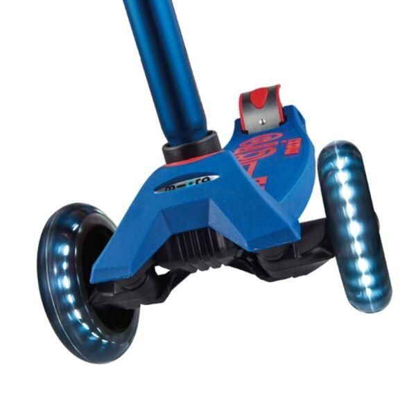 Самокат триколісний дитячий з підсвічуванням MICRO серії Maxi Deluxe Синій фото 2