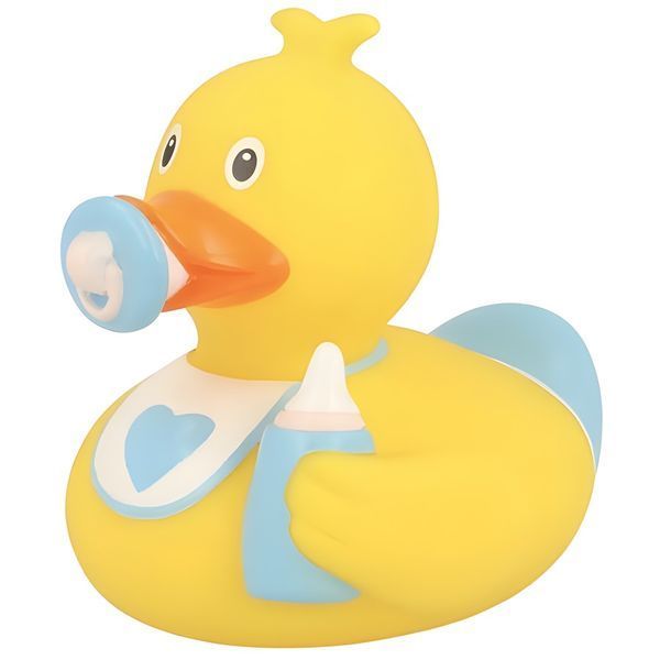 Стильна тематична гумова качечка FunnyDucks "Пупс хлопчик" L1849 фото 5