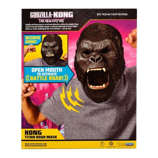 Интерактивная детская игровая маска GODZILLA VS. KONG Маска Конга с звуковыми эффектами 35672 фото 5
