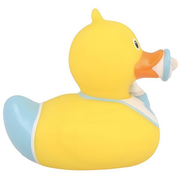Стильна тематична гумова качечка FunnyDucks "Пупс хлопчик" L1849 фото 2