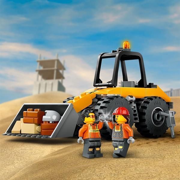 Конструктор LEGO City Желтый строительный автопогрузчик 81 деталь с 4 лет 60450 фото 7