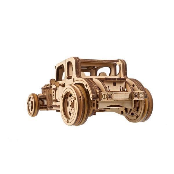 3D конструктор механічний дерев'яний Ugears Хот Рід Люта миша 207 деталей 70192 фото 8