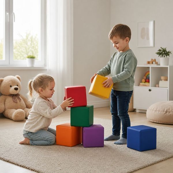 Игровой набор кубиков&nbsp;из мягких модулей Tia Кубики 30 см 1 куб 6 элементов фото 2