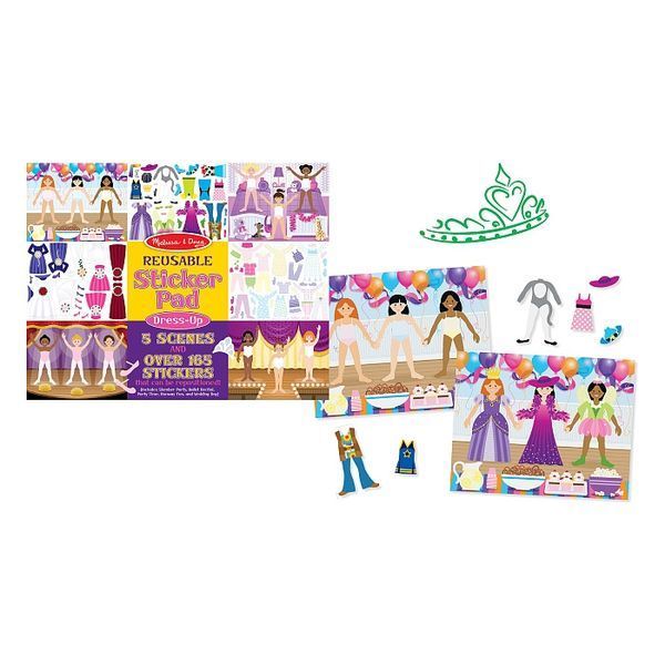 Многоразовые наклейки с тематическими сценами Melissa & Doug "Мода" 5 сцен и 165 наклеек MD14198 фото 3