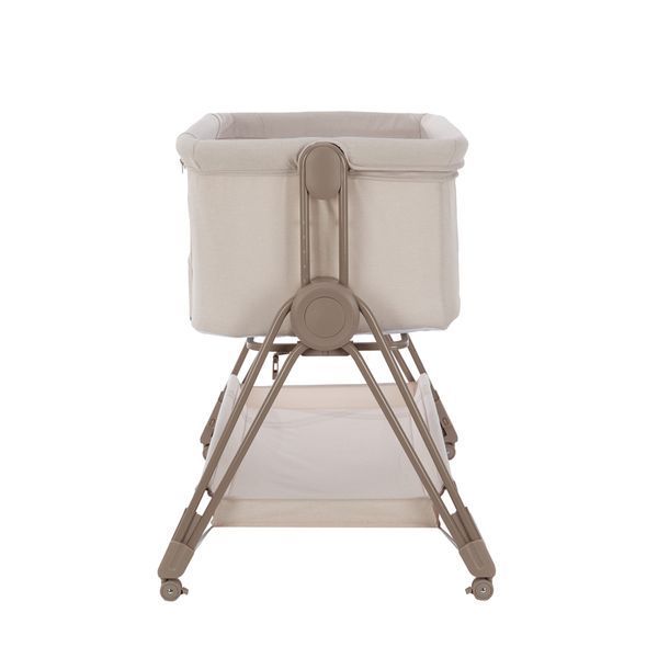 Дитяче приставне ліжечко з матрацом пересувне CARRELLO Gracia CRL-16502 Linen Beige з народження фото 3